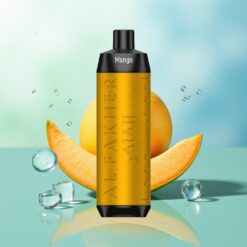 Al Fakher Crown Bar 8000 Pufų Mango Ledas 600mAh USB-C 18ml 5mg 0.6Ω