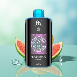 Fumot Tornado 25000 Puffų Sultingo Ledinio Skonio USB Type-C Įkrovimas HD Ekranas 20ml Skysčio