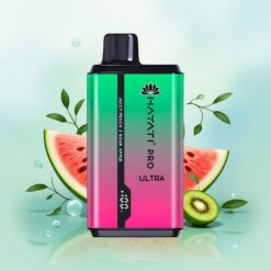 Hayati Pro Ultra 15000 Pūkų Arbūzas Kiwi Pasiflora 2x12ml 850mAh 2% Nikotino