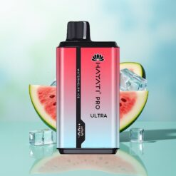 Hayati Pro Ultra 15000 Pūkų Arbūzas Ledas 2x12ml 850mAh 2% Nikotino