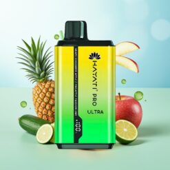 Hayati Pro Ultra 15000 Pūkų Vynuogės Agurkas Obuolys Ananasas Passion Vaporizatorius 850mAh 24ml 2%