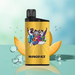 IGET Bar 3500 Pūkų Mango Ledas 41.3x21.3x94.5mm 1.2 Ohm Tinklinė Ritė 1400 mAh PC+ALU 78g