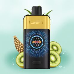 IGET ONE 12000 Pūkų Vienkartinis Garintuvas Kiwi Ananasas 2700 mAh Dviguba Tinklelinė Apvija Didelis Išlenktas Spalvotas Ekranas